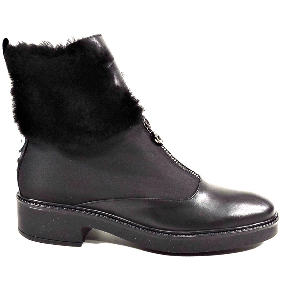 ALESSANDRO DI MARIA Women's Black Leather Bootie - Picture 3 of 8